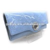 2012 fashion new-leather glisten blue-color with chain wallets/purses