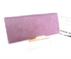 2012 fashion new leather glisten light purple fur gorgeous color walle with chaint