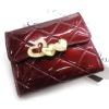 2012 fashion new leather glisten light red gorgeous color walle with chaint