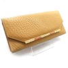 2012 fashion new leather glisten orange color wallet