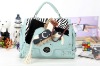 2012 fashion painting import PU leather handbag 016