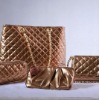 2012 fashion patent leather handbag pouch cosmetic bag and purses