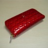 2012 fashion patent leather red ladies wallet