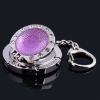 2012 fashion portable foldable round crystal bag hook