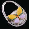 2012 fashion portable foldable round crystal bag hook