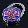 2012 fashion portable folding round crystal bag hanger