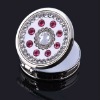 2012 fashion portable folding round crystal bag hanger