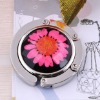 2012 fashion portable folding round crystal bag hook