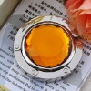 2012 fashion portable folding round crystal bag hook