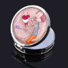 2012 fashion portable folding round crystal bag hook