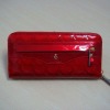 2012 fashion special design dark red shiny ladies wallet