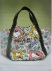 2012 fashionable design canvas hello kitty hand bag (KY-00688)