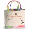 2012 fashionable design canvas shopping tote bag(K-00050)