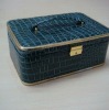 2012 good quality blue aluminum make up trolley case