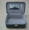2012 good quality blue make up case with light mirror