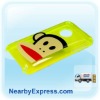 2012 hot Yellow Big Mouth Transparent Protective Back Case with Silk-screen Printing for iPhone 3GS