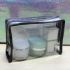 2012 hot flower designer clear mini travel cosmetic bag