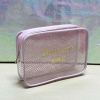 2012 hot flower designer clear pvc travel cosmetic bag