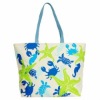 2012 hot sale beach bags with colorful printing for ladies