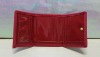 2012 hot sale designer patent leather red lady wallet