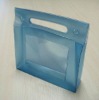 2012 hot sale latest fashional transparent light blue make up bag