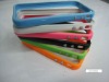 2012 hot selling PC+TPU Bumper Frame Case for iPhone 4 4G 4S 4GS with metal button on sides