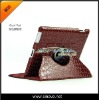 2012 iCool Crocodile Stand 360 rotation leather covers for ipad 2