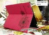 2012 iCool Dandelion Red PU leather case with stand for ipad 2