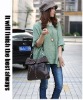 2012 korea fashionable women leather handbags with Fashion zipper