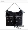 2012 korea fashionable women leather handbags with small shinning diamond