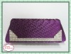 2012 ladies Fashionable Purple Satin Evening Set-up Purse