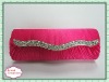 2012 ladies Trendy Pink Satin Evening Set-up Purse