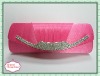 2012 ladies Trendy Pink Satin Evening Set-up Purse