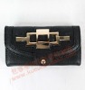 2012 ladies fold long wallet B021005 Black