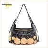 2012 ladies handmade Flowers decorated luxury leather bag