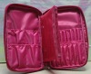 2012 latest designed high quality pink cosmetic professional brush bag