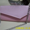 2012 latest hot sale high designer pink clutch bag with chain