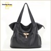 2012 latest ladies handbag fashion black leather handbag