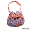 2012 latest orange plaid shopping bag wholesale