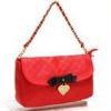 2012 latest style red colour top quality PU ladies handbags