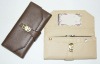 2012 metal frame leather wallets ladies