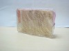 2012 most fashion design PVC and golden mesh cosmetic bag