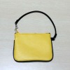 2012 most fashion yellow PU leather long strap tote bag