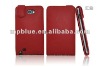 2012 new Hot selling Genuine flip leather case for Samsung Galaxy Note GT-N700 i9220 pink black red white color availabled