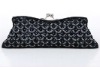 2012 new crystal elegant fahion lady clutch frame satin evening bag