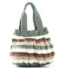 2012  new fake  famouse Designer Inspired  Canvas Stripped   handbags