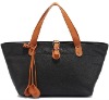 2012 new fashion design pu wowen lady handbag