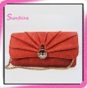 2012 new fashion fresh color leather shoulder bag for lady