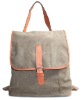 2012 new fashion style item green canvas backpack