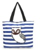2012 new owl pattern cotton canvas reusable folding shopping bags CHINA